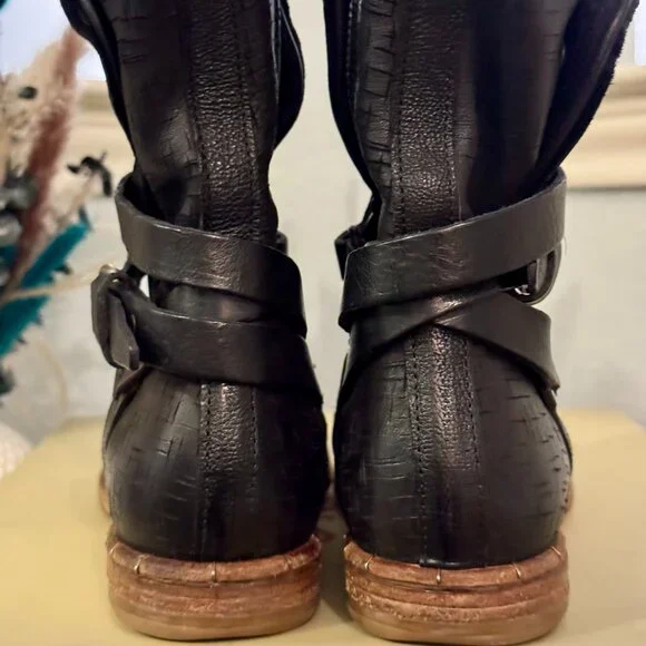 A.S.98 for Free People Tyler Ankle Boot - Black – Size 8 / 38 – NIB - RARE!